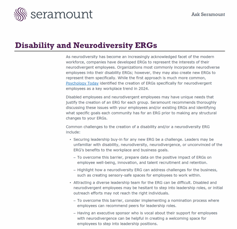 Disability and Neurodiversity ERGs