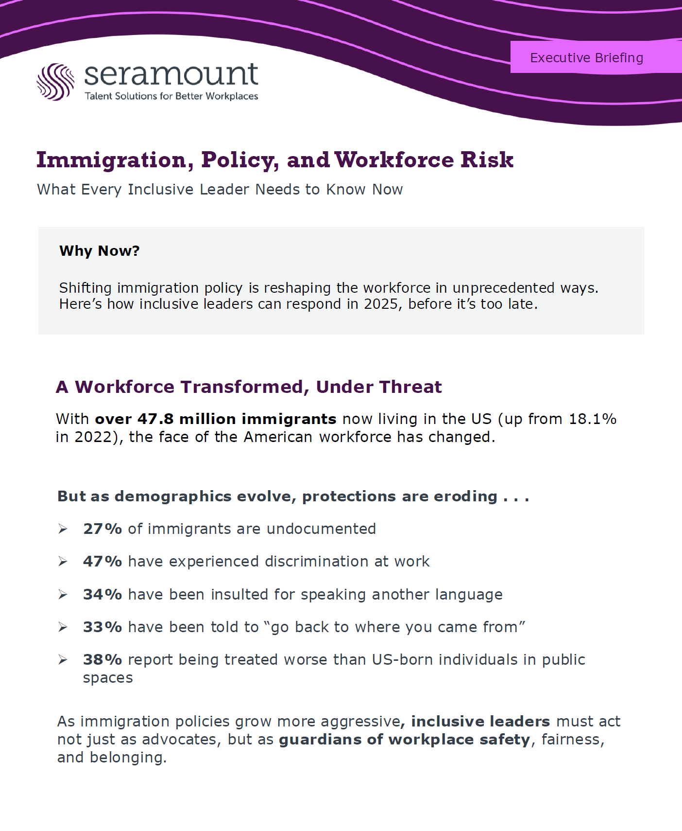 Immigration, Policy, and Workforce Risk: What Every Inclusive Leader Needs to Know Now
