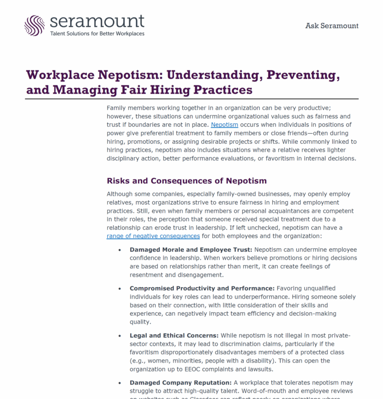 Workplace Nepotism: Understanding, Preventing, and Managing Fair Hiring Practices