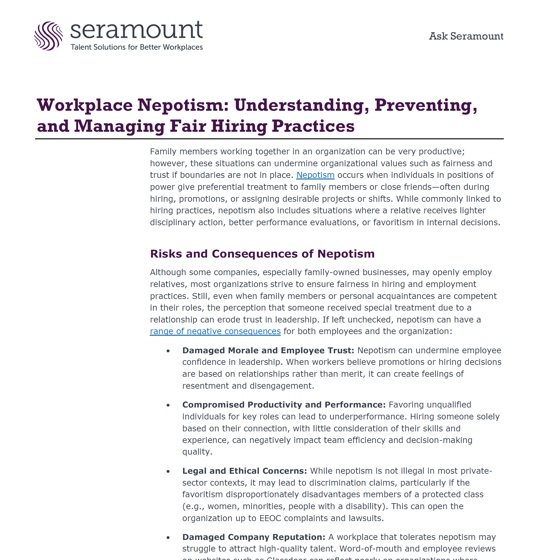 Workplace Nepotism: Understanding, Preventing, and Managing Fair Hiring Practices